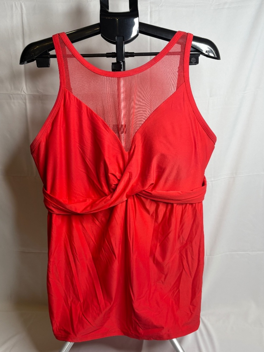 Coco Reef Women's Plus 22W 44C Red Tankini Top  Mesh Underwire Swim Top